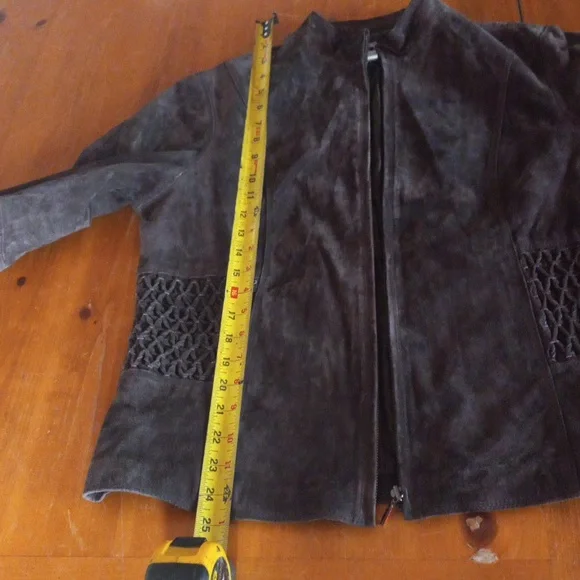 Nwt Coldwater Creek Suede Jacket in Rich Brown Womans Medium - Picture 11 of 14